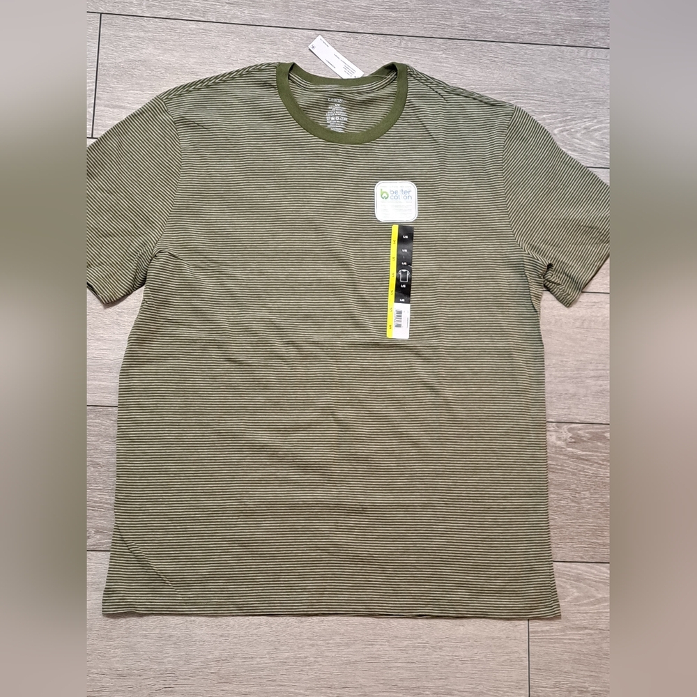 Brand New Mens George Olive Green Striped Men's Shirt